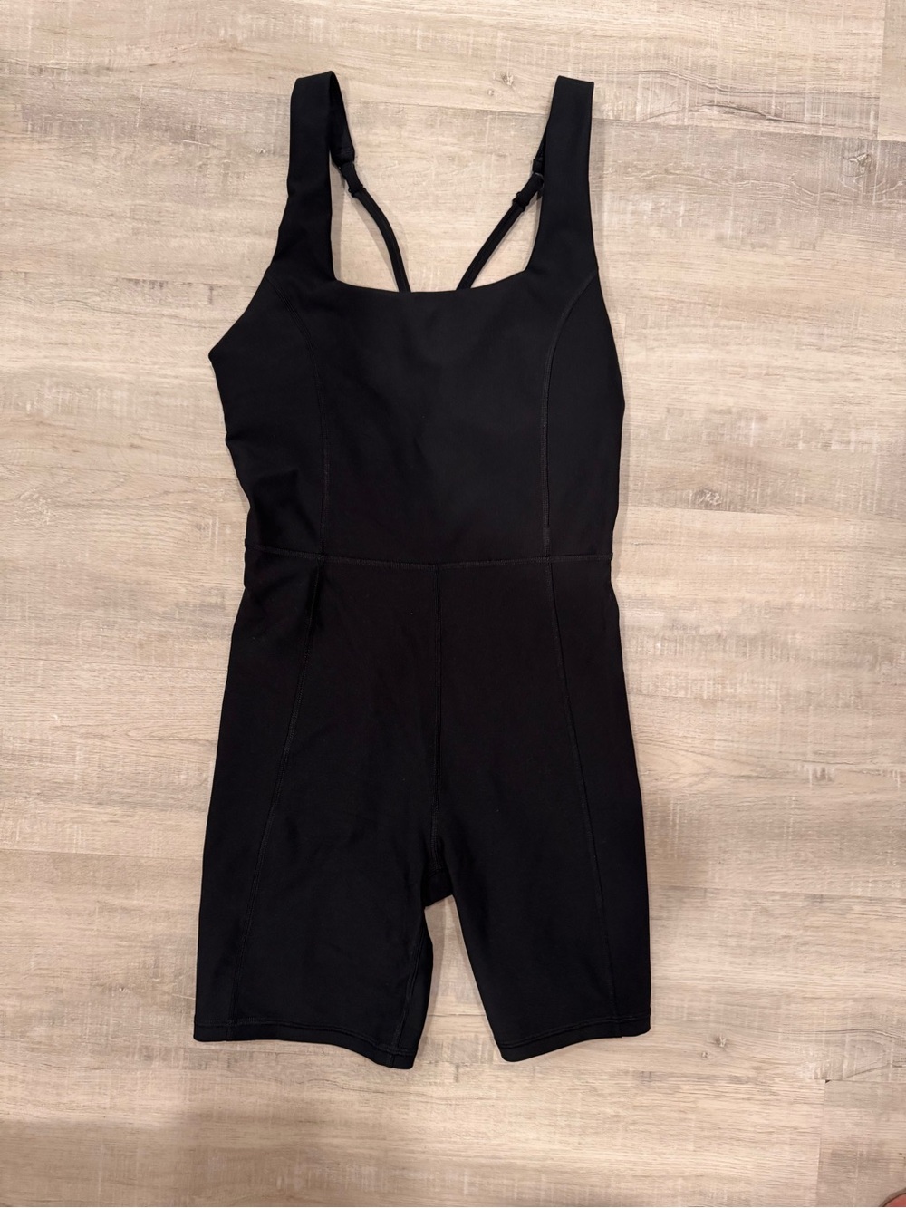 Women's Athletic Black Sleeveless Short Jumpsuit